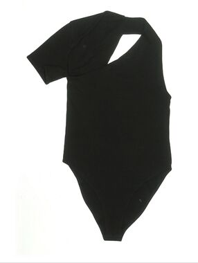 ZARA Black Asymmetric Cut-Out Bodysuit Size L
